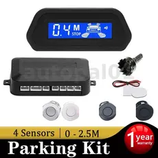 Sensor De Estacionamento Do Carro Com Monitor LED Reverso Parktronic Automático 4 Sensores Sistema Detector Radar Displa