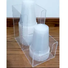 Suporte para Copos Descartáveis em Acrilico Porta Copos Cantinho do Café