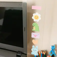 Suporte de Monitor para Blocos de Notas Post It c/fita dupla face Organizador de Tarefas