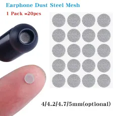 Rede De Pó Malha De Aço 4mm 4.2mm 4.7mm 5mm Substituição De Fones De Ouvido Auto-Aderente Acessórios 20Pcs Peças Intra-Auriculares Fone