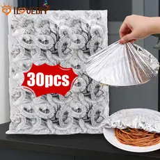 Capas Reutilizáveis De Isolamento De Alimentos | As Bordas Elásticas Cabem Em Qualquer Tigela , Folha De Alumínio Grossa