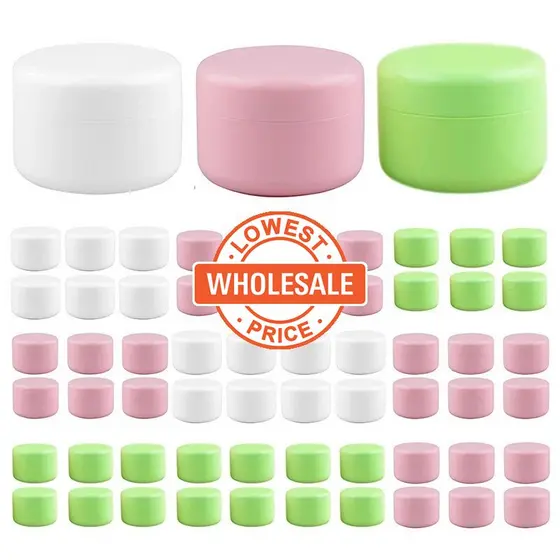 Frasco Cosmético Vazio 10/20/30g,Colorido, Recarregável Reutilizável, Embalagem Plástica Selada para Viagem Creme Facial