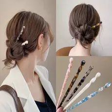 Palitos De Cabelo Estilo Chinês Fashion Vintage Acetate Chopstick Feminino Clipes Alfinetes Acessórios De Jóias De Casamento