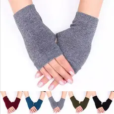 (Mulheres Homens Inverno Malha De Lã Luvas Quentes) (Meninas Homens Moda Luvas Sem Dedos Esportes Para Ciclismo Ao Ar Livre,Motor Des @ @ Lu @ @ Mb @ @ Rantes)