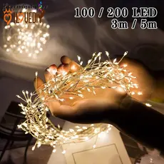 Festa De Aniversário De Casamento Decro Acessórios De Natal Fada LED Luzes De Cordas Árvore Paredes Quarto Pendurado Ornamento Firecracker Starburst Lâmpadas Produtos Carregamento USB