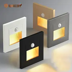 Sensor De Movimento PIR 180-240V De Escada Lâmpada De Parede Infravermelho De Indução Do Corpo Humano Luz De Pé Noturna