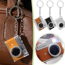 4 Unidades De Chaveiro Retrô Para Câmera Fotográfica 3D-Com Som-Luminosa Estilo Punk-Pingente De Bolsa-Acessórios Criati