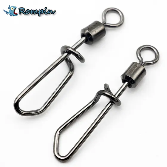 20 Pçs/Lote Inoxidável Pesca Gira snap Rolamento De Giro Com T Forma Conector De No Gelo