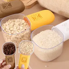 Colher De Arroz De 3 Unidades Com Medição De Escala-Grãos Alça Removível Medidora De Café Comida Para Animais De Estimaç