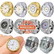 (Preços Por Atacado) Moda Mini Analógico Dial Ring Watch/Criativo Quartz Relógio Anel De Dedo