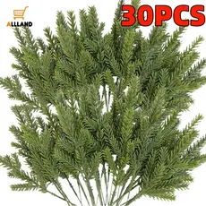 10/20/30 Pcs Ramos De Pinheiro Artificial-Simulação Plantas Verdes-Folhas Falsas Garland DIY-Decorações Da Festa De Ano Novo Árvore De Natal