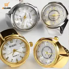 Vintage Punk Dedo Relógio Mini Pulseira Elástica Liga Relógios Casal Anéis Jóias Retro Romano De Quartzo Feminino Mascul