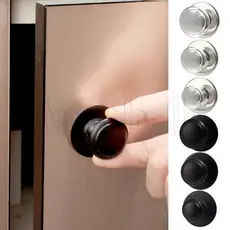 Puxadores De Janela Redondos Metálicos/Gaveta Em Aço Inoxidável Auto-Adesivos Sem Furos/Porta De Vidro Doméstica Furo Único Gancho/Roupeiro Estilo Europeu Com Adesivo