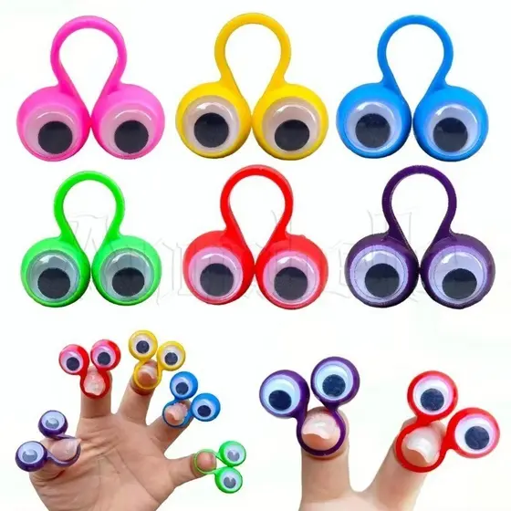 10/20Pcs Finger Puppets Rings-Bolas De Olhos De Plástico-Gadget Antistress-Brinquedo Anel-Creative Funny Portable-Presente Infantil-Brinquedos Interativos Infantis-Adereços Para Pais E Filhos
