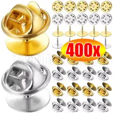 400 Peças De Acessórios De Broche Com Fecho De Borboleta De Metal-Roupas DIY-Alfinete De Lapela De Gravata De Unha Nas C