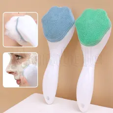 Escova De Massagem De Limpeza Facial-Silicone Para Lavagem Com Alça De Pata De Gato-Aplicador De Creme De Mãos Macia , P
