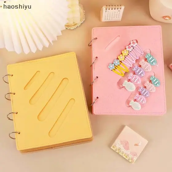 HAO Organizador De Laços De Cabelo , Livro , Suporte De Grande Capacidade , Clipe Armazenamento , Economia De Espaço , A