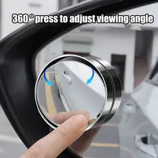 MOSHI Novo 2 Pçs Espelho Retrovisor Do Carro De Ponto Cego Quadro Circular Convexo Holofote 360 Graus Ajustável Grande A