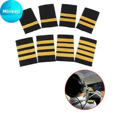 Milleji 1 Par De Dragonas Uniforme Profissional Listras Douradas Emblemas De Ombro br