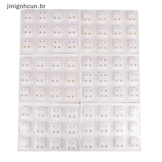 jinignhcun 24Pcs Brincos Ferramenta De Orelha De Aço Cirúrgico Mulher BR