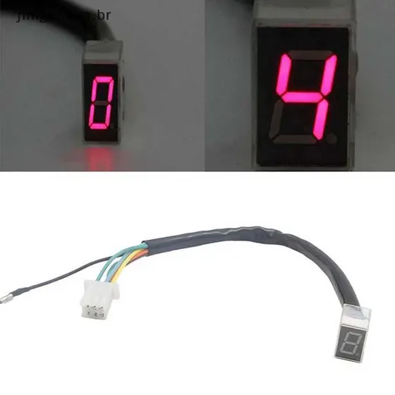 jinignhcun LED Indicador De Engrenagem Digital Universal Para Motocicleta Sensor De Alavanca De Mudança BR