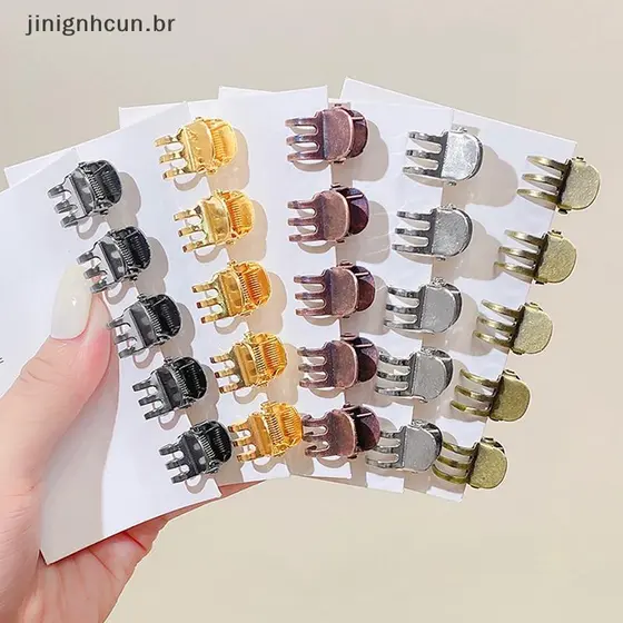 jinignhcun 5 Peças Vintage Pequenas Garras De Cabelo De Metal Doce Mini Grampos Moda Durável Estilo Acessórios Para Mulh