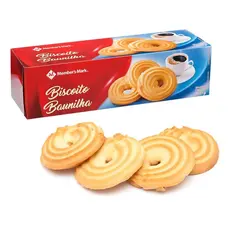 Kit 2 Biscoito Alemão Bolacha Doce Amanteigado Sabor Baunilha 400g