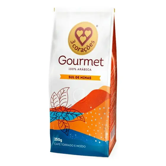 Café 3 Corações Gourmet Sul De Minas 250g