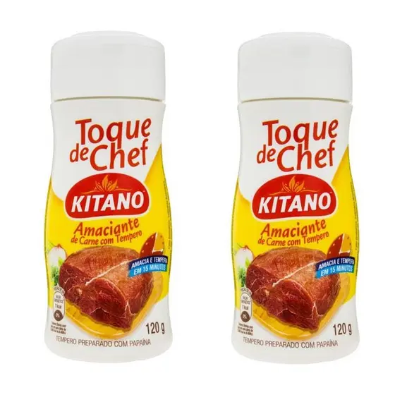 Amaciante de Carne com Tempero Toque de Chef Kitano Kit com 2 Frasco