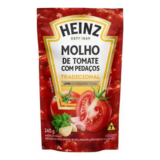 Kit 6 Molho De Tomate Tradicional 240g - Heinz