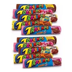40 Biscoitos Trakinas Recheados - Super Kit Trakinas com 40 Biscoitos de Diversos Sabores