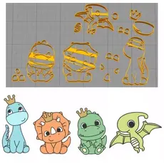 kit cortador baby Dino 4cm
