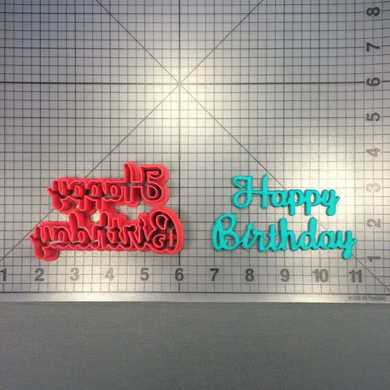Cortador  Happy Birthday Criarte 3d 6cm