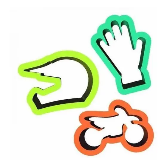 Kit Cortadores Moto 3 Peças De 3,5 Cm