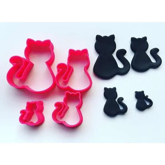 Kit Cortadores Confeitaria Gatos