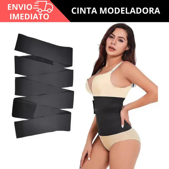 Cinta Faixa Redutor De Medidas E Pós Parto 5M Ajustável Modeladora Corporal