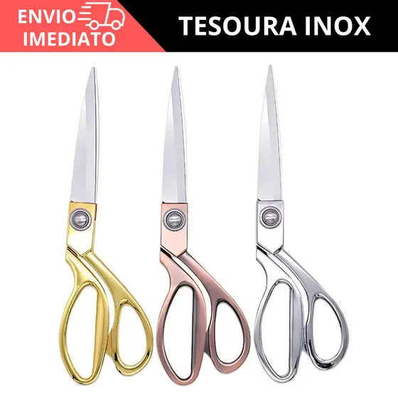 Tesoura Uso profissional dourada para costureira - Tesoura Tapeceiro Forjada Alfaiate Crina envio imediato
