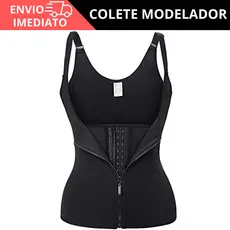 Cinta Modeladora Dupla Ajustável Feminina Alça Reduz e Afina Cintura Colete Abdominal Feminina C/ Alça