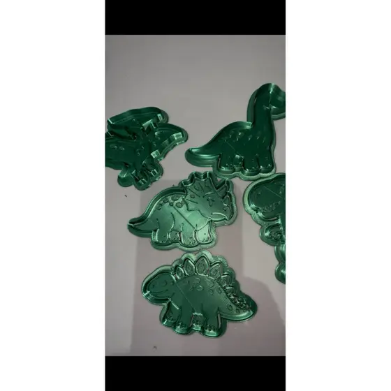 Kit 05 Cortadores de Biscoito Dinossauro – Estilo Fofo Infantill