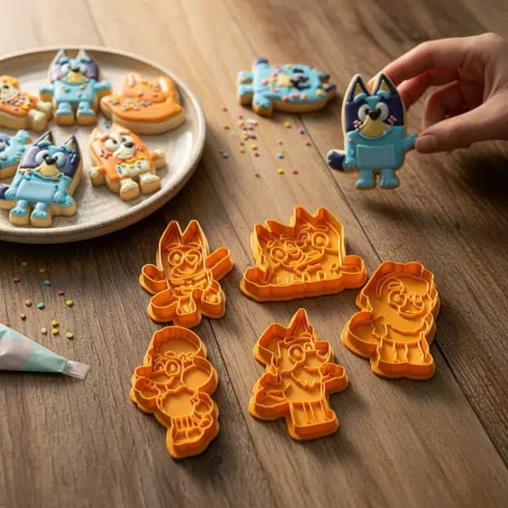 Kit Cortadores Bluey  – Biscoito, Pasta Americana e Massinha