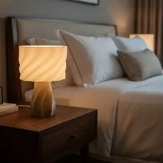 Luminária Decorativa Premium Ondulada – Luz Aconchegante Minimalista