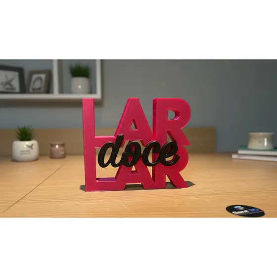 Placa decorativa LAR DOCE LAR – Decoração Moderna