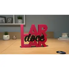 Placa decorativa LAR DOCE LAR – Decoração Moderna