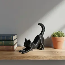 Escultura Decorativa Gato Preto – Design Moderno e Elegante