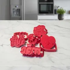 Kit Cortadores de Biscoito Dia das Mães – 5 Modelos Delicados