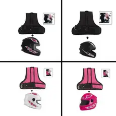 Capacete Infantil + Colete Cinto de Segurança Para Moto Feminino Masculino