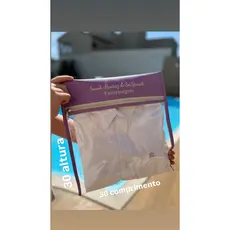 saquinho porta jaleco personalizado enfermeira médica formatura infantil bordado decorado scrub