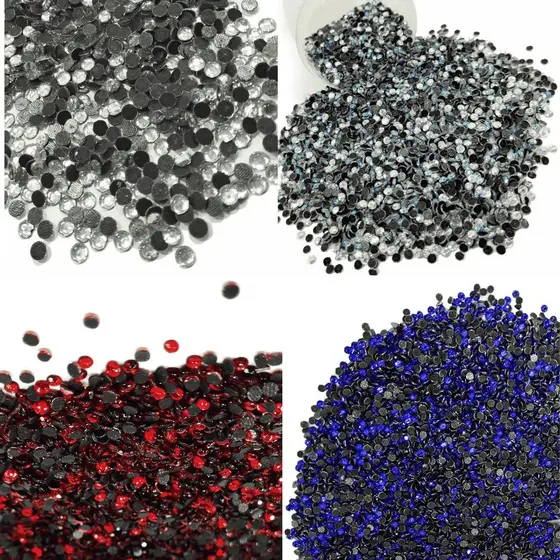Strass termocolante hotfix 5mm artesanato várias cores vidro
