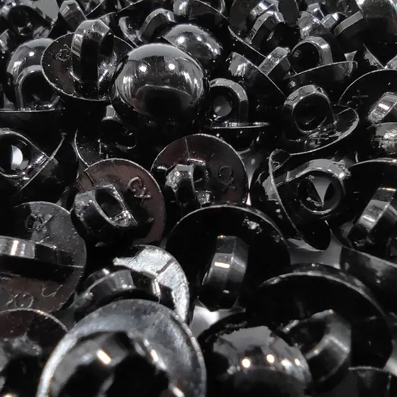 Botão de costura pezinho preto 11.5mm 50un artesanato