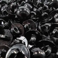 Botão de costura pezinho preto 11.5mm 50un artesanato